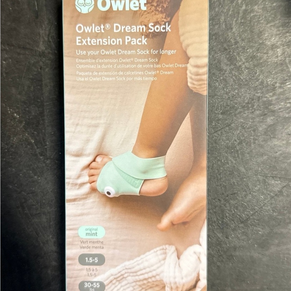 Brand new Owlet Dream Sock Extension Sock Fabric Pack Size 3